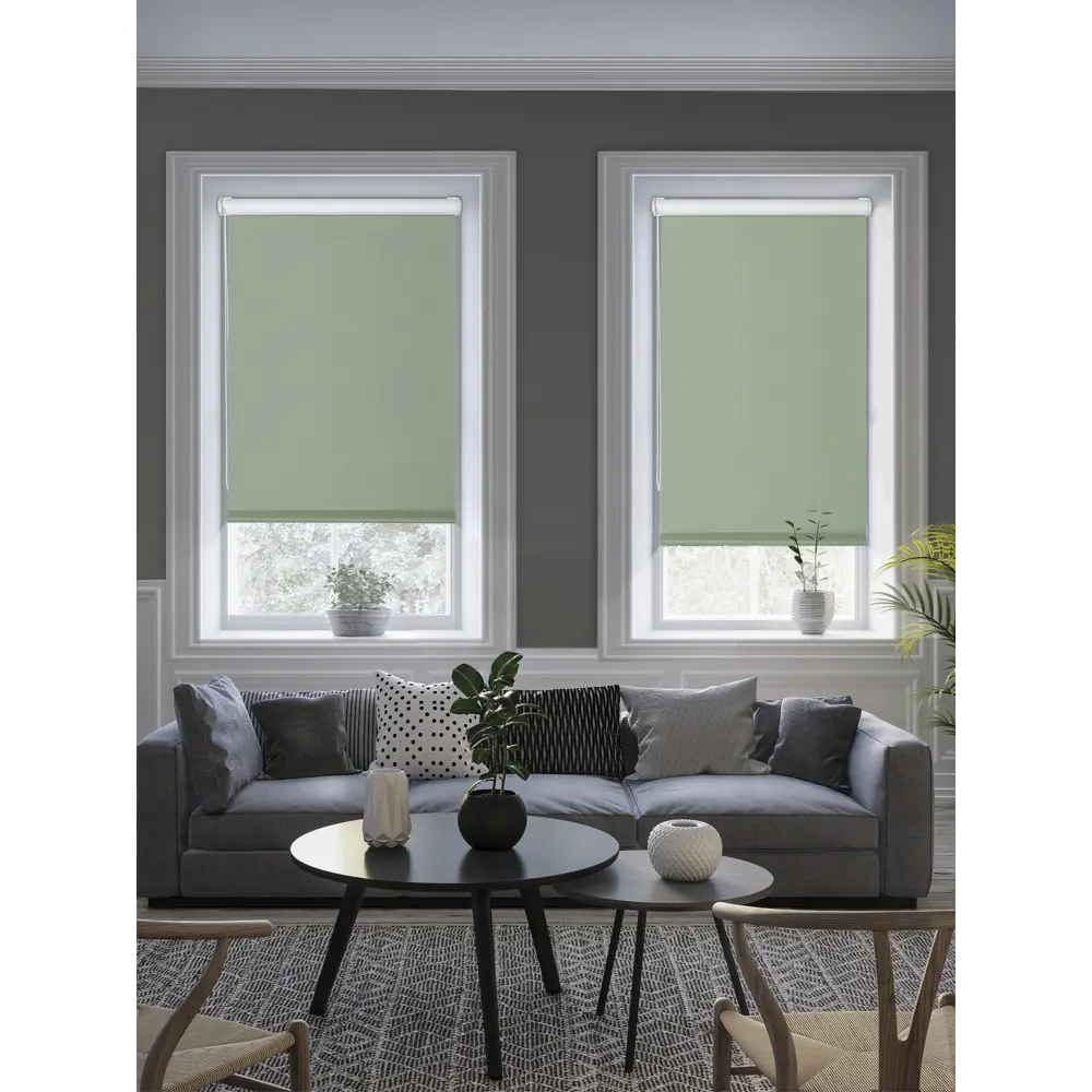 Штора рулонная блэкаут Midnight 50x175 см зеленая 86305121 STLM-2180172 GARDEN - Вид №4