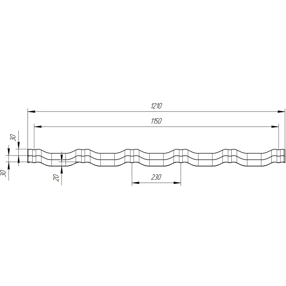 Металлочерепица 0.5 мм ГОСТ 720x1180 мм RAL 6005 зеленый Grand Line STLM-2099042 - Вид №3