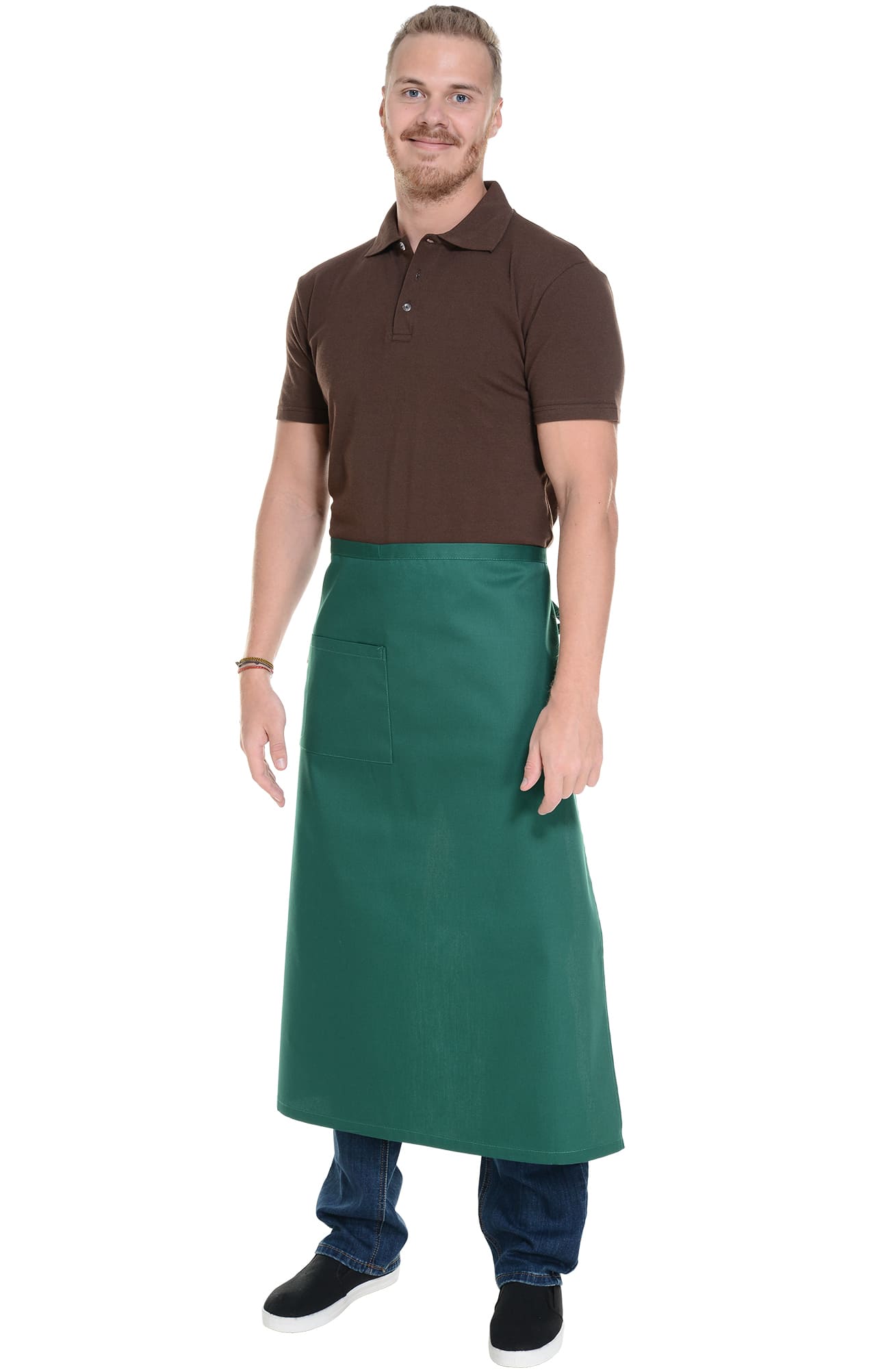 60135 Фартук удлиненный dark green (темно-зеленый) HORECA  Одежда для официантов  размер  - Вид №8