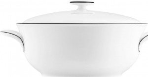 10642830 Furstenberg Супница с крышкой Furstenberg "Вагенфельд" 1,8л (с чёрным кантом) Фарфор