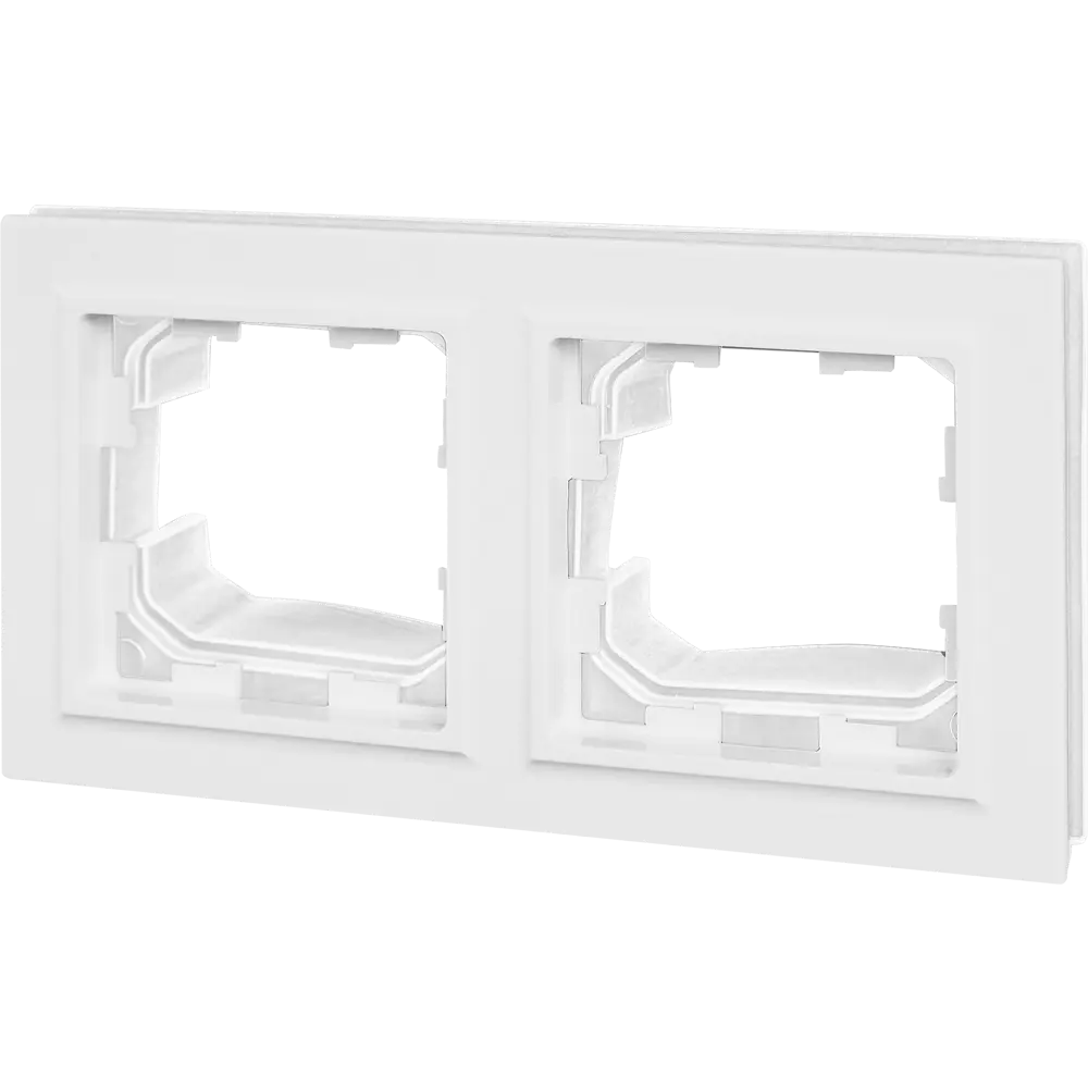 Рамка IEK Brite для розеток и выключателей - 2 модуля, белый глянец 87761295 STLM-1489641 - Вид №2