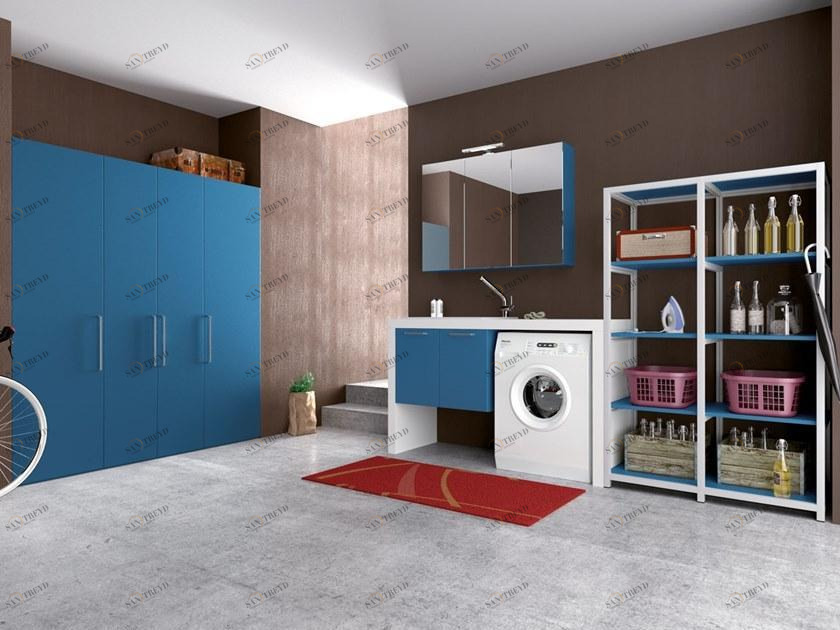 Archeda Постирочный шкаф из нпл с раковиной Laundry sun-id-1464134