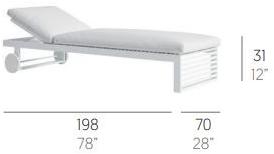 GANDIABLASCO Садовая кушетка из тика на колесиках Dna teak sun-id-1457813 - Вид №10