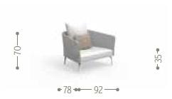 Talenti Садовое кресло из текстиля с подлокотниками Milo Mlotxpl - Вид №5