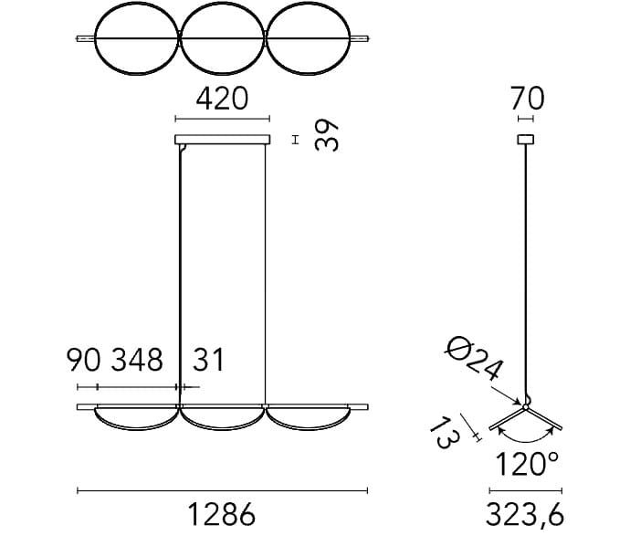 Регулируемая алюминиевая подвесная лампа Flos Almendra ARCH-00084622 - Вид №9
