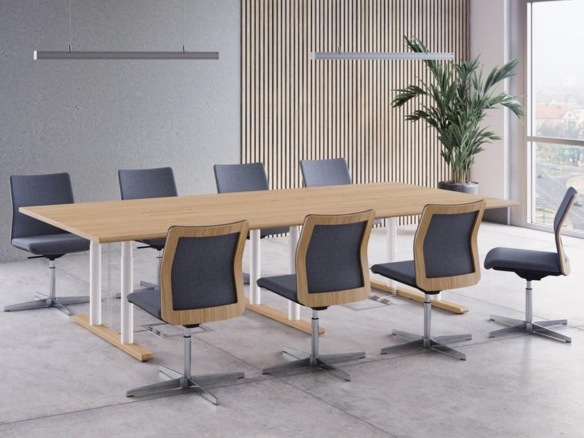 Howe Прямоугольный деревянный стол для совещаний с регулируемой высотой Mn table series sun-id-1442815 - Вид №6