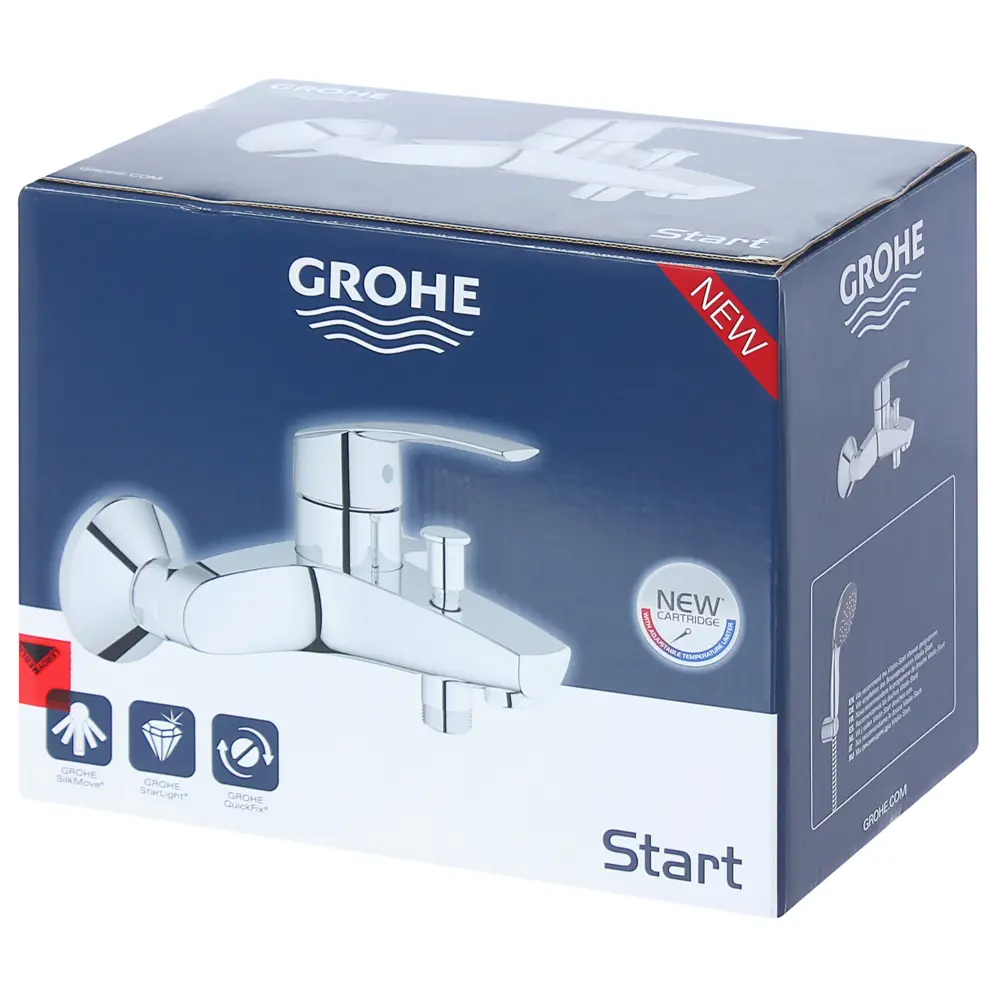 Смеситель для ванной Grohe Start 32278001 однорычажный, цвет хром 17876733 STLM-2132190  - Вид №3