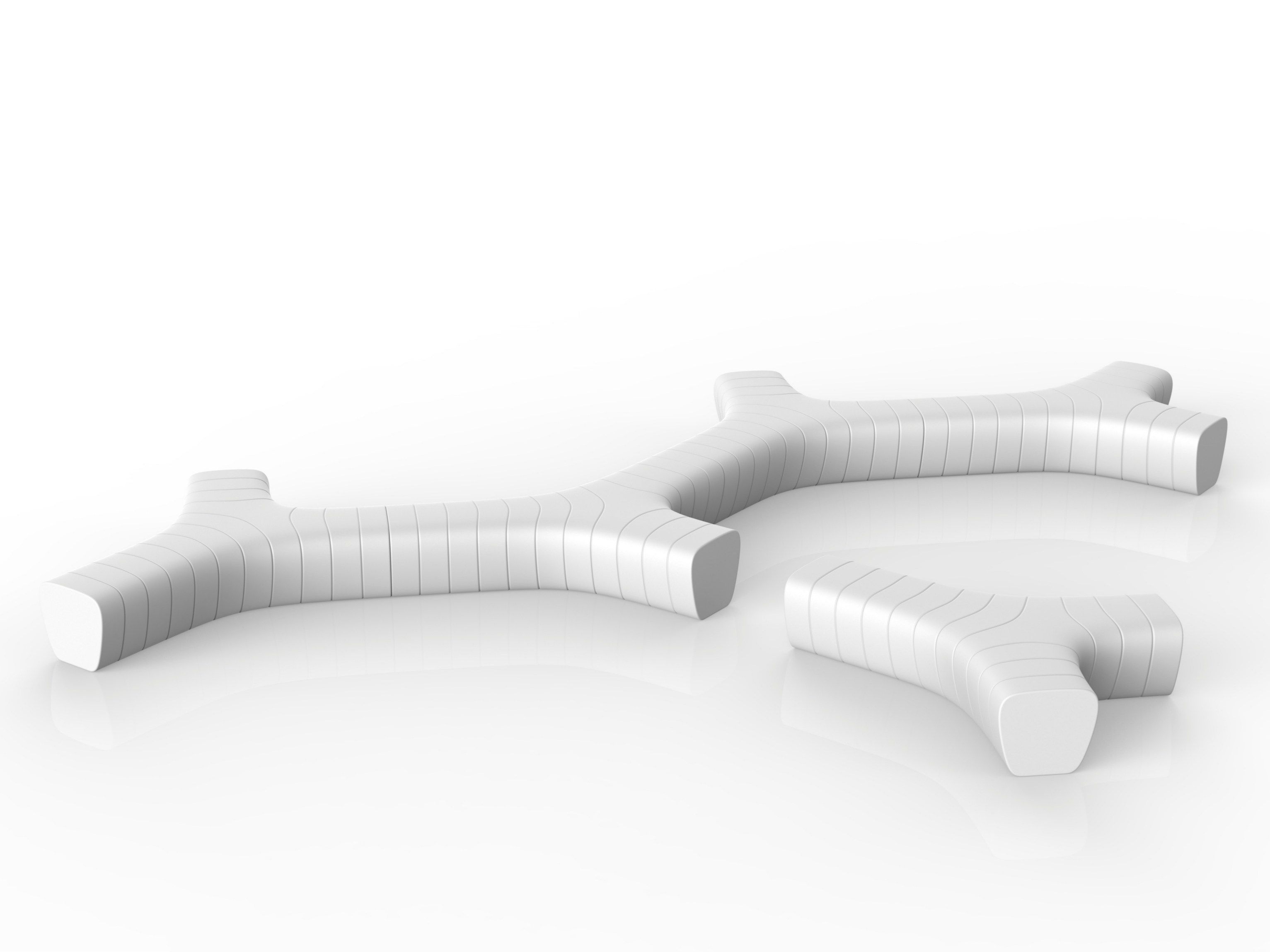 Модульная скамейка из полиэтилена PLUST Jetlag ARCH-00031168 - Вид №3