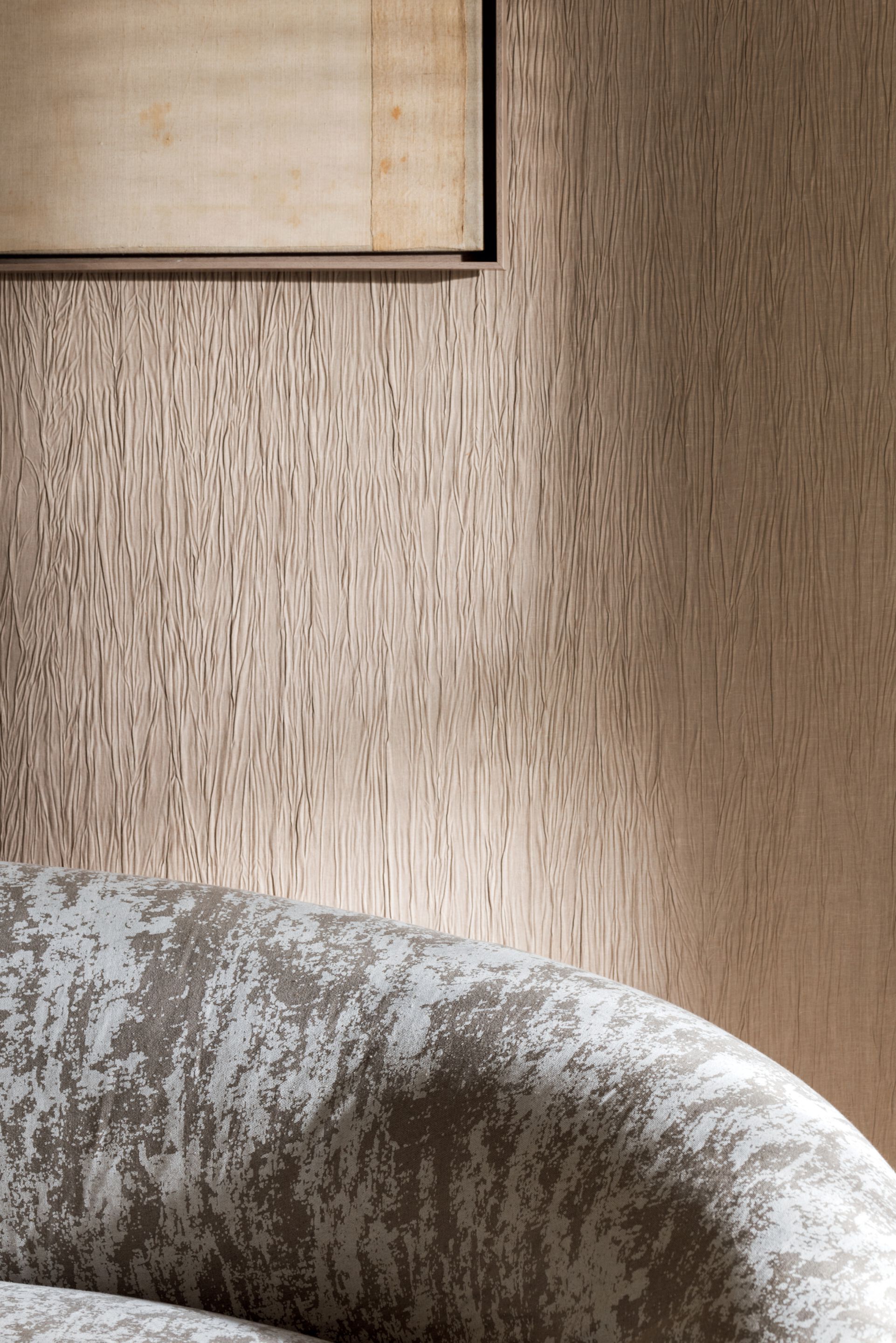 Льняная огнестойкая однотонная ткань Élitis Lin Plâtré ARCH-00092537 - Вид №10