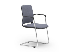 Пластиковый консольный стул для конференций с подлокотниками