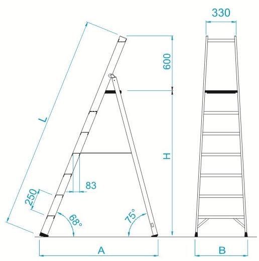 Frigerio Carpenterie Козловая лестница с площадкой sun-id-1506926 - Вид №5