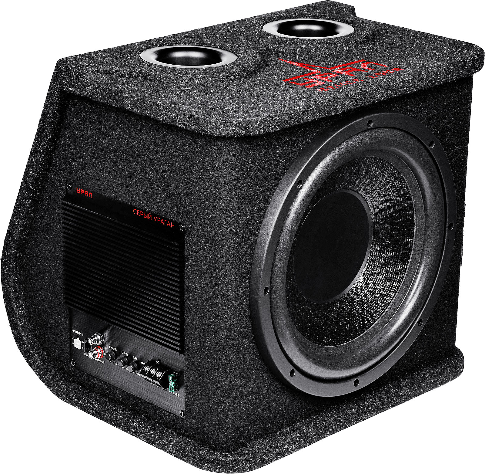 9205439 Автосабвуфер активный Ural УРАЛ АС-У12А СЕРЫЙ STDN-0023143