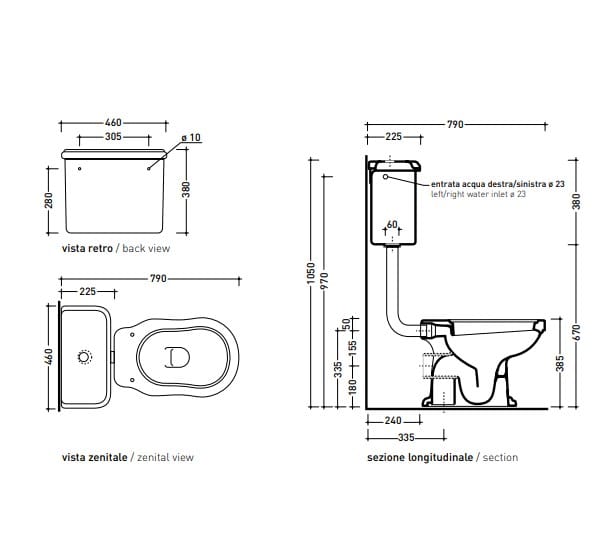 Керамический туалет с внешней кассетой Ceramica Flaminia Efi ARCH-00097525 - Вид №7