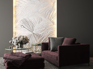 Трехмерная декоративная гипсовая панель