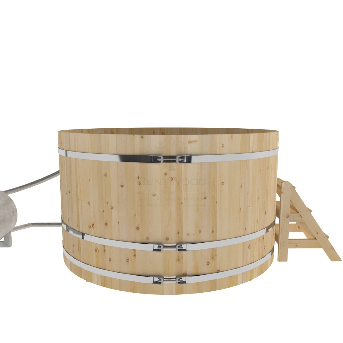 1619 Фурако из кедра D=2.1 с наружной печкой. Высота 1,2м. Исполнение "Стандарт". Alyarus  - Вид №1