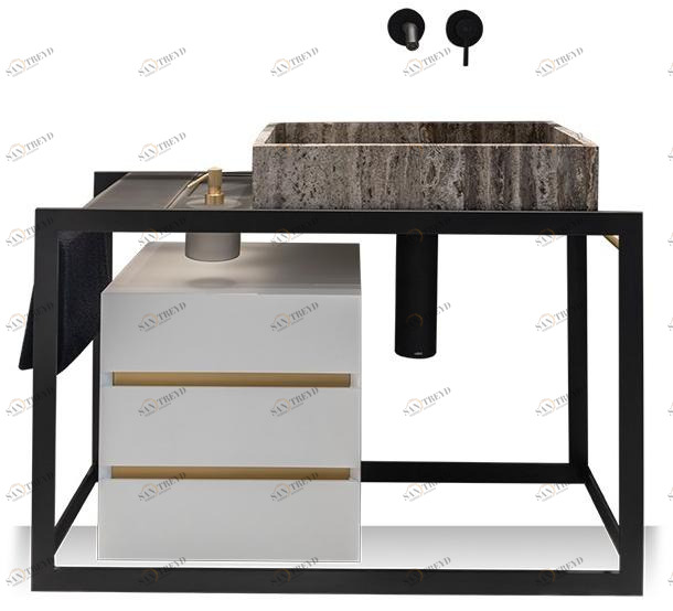 Vallvé Тумба под умывальник из стали, одиночная Perímetro 2600037