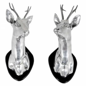 Статуэтки декоративные металлические 2 шт хром Stag Head EICHHOLTZ ОЛЕНЬ, ЖИВОТНЫЕ 059694 Хром