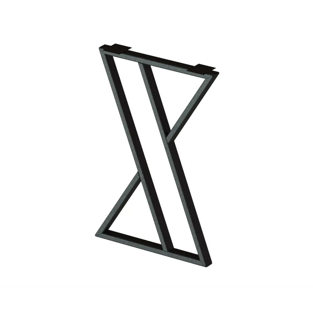 Подстолье для рабочей поверхности Лофт 85 см Z-образное металл цвет черный METALLCART STLM-2020046