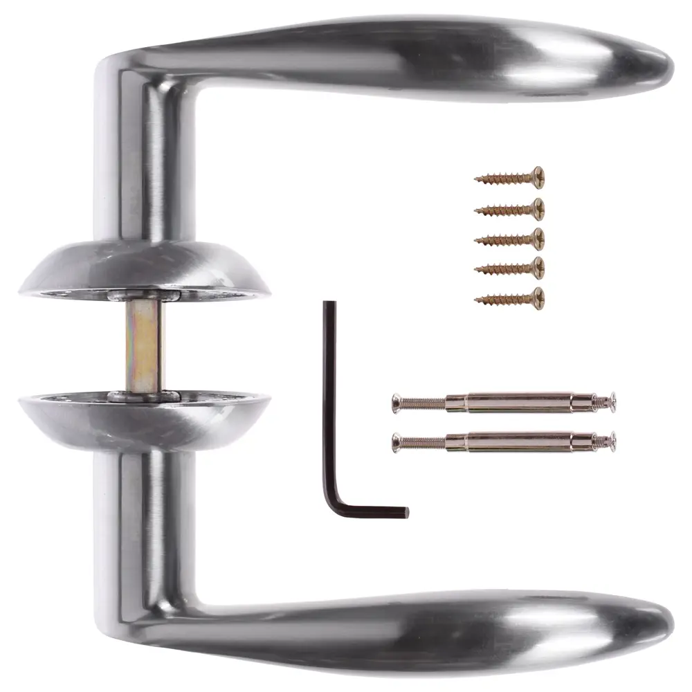 Ручка дверная на розетке Palladium «Marta» SC, ЦАМ, цвет матовый хром STLM-2020569 - Вид №2