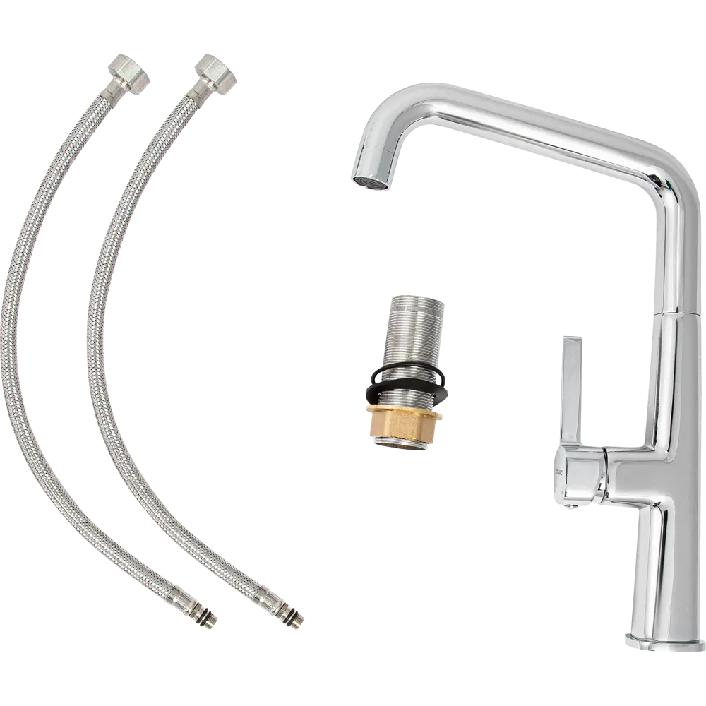 Смеситель для кухни Osgard Pira с высоким изливом цвет хром STLM-2163744 - Вид №4