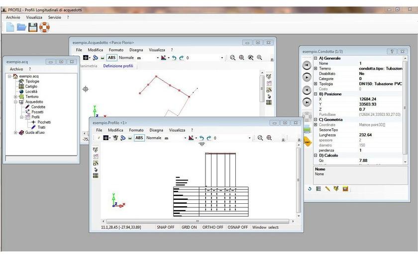 COINTEC Чертеж продольных профилей для сетей акведуков Softcat sun-id-1468051 - Вид №1
