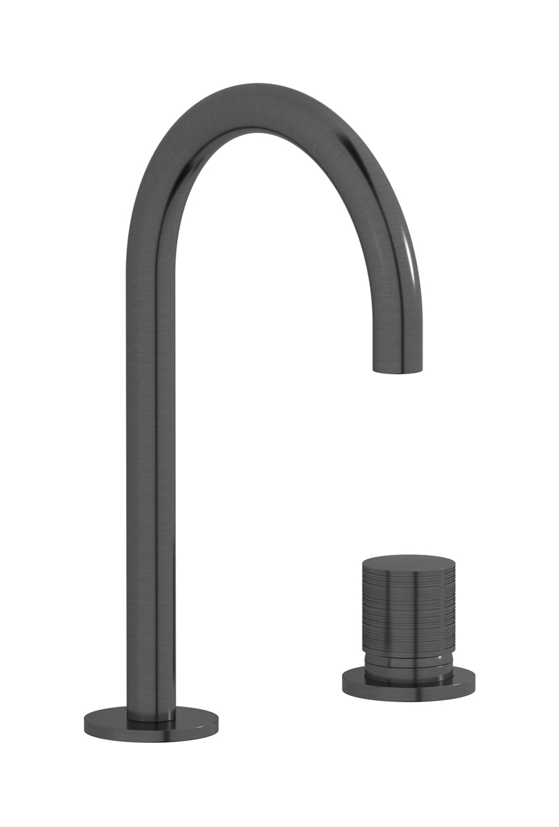 Смеситель для раковины на 2 отверстия WE ARE IB vn310rs Brushed Black Chrome Vinile