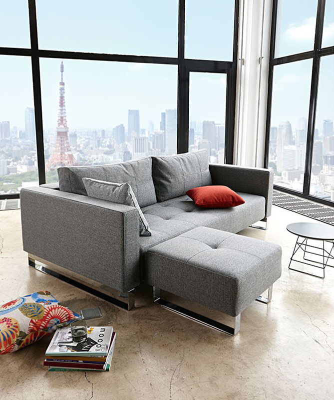 Диван Cassius Deluxe Excess Lounger с подушками, мягкими подлокотниками, хромированными ножками Runn Innovation Living CASSIUS563 - Вид №2