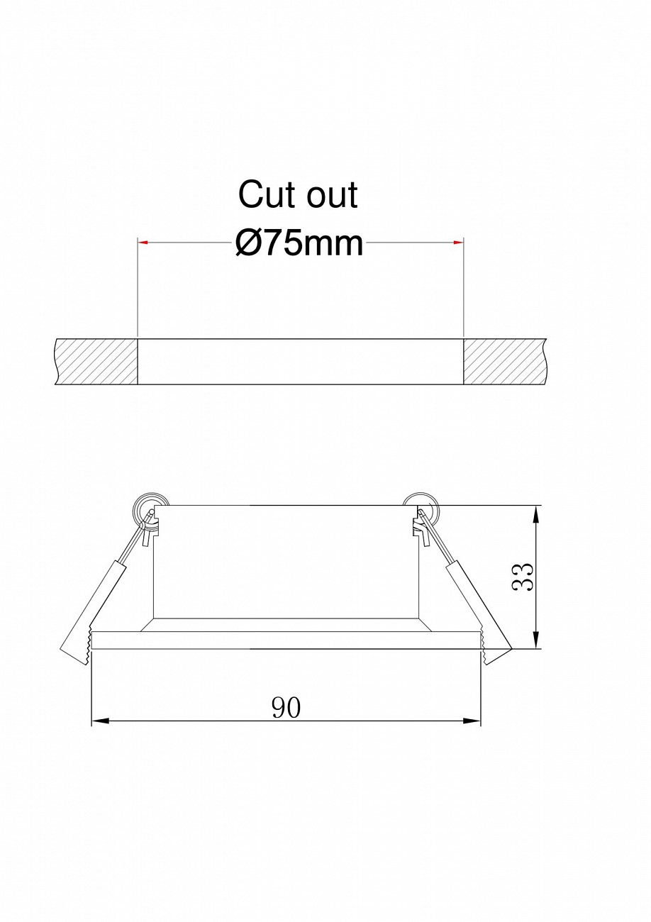 Встраиваемый спот черный Technical Barret DL041 TECHNICAL DOWNLIGHT 00-3957145 Черный  - Вид №1