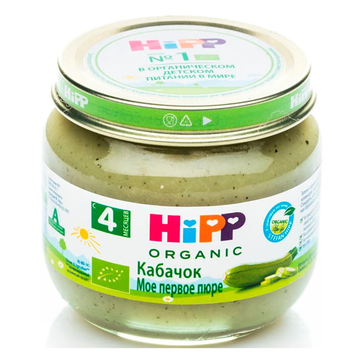 Пюре Кабачок с 4 месяцев мое первое пюре HiPP 80 г Santreyd 15707