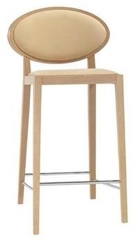 Andreu World Стул высокий, обитый буком, со спинкой Zarina Bq1722 / bq1730 - Вид №2