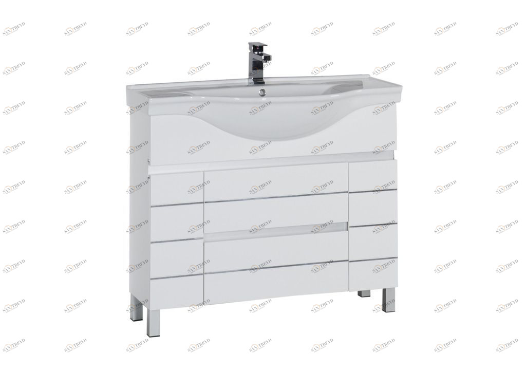 Тумба с раковиной Aquanet Доминика 100 белый 0017168800170122