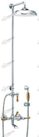 rvb Настенная душевая стойка из латуни с душевой лейкой 1935 wood 1936.11.76-cc