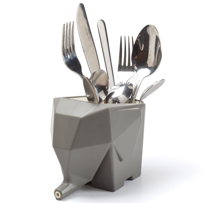 PE831 Сушилка для столовых приборов jumbo серая Peleg Design 