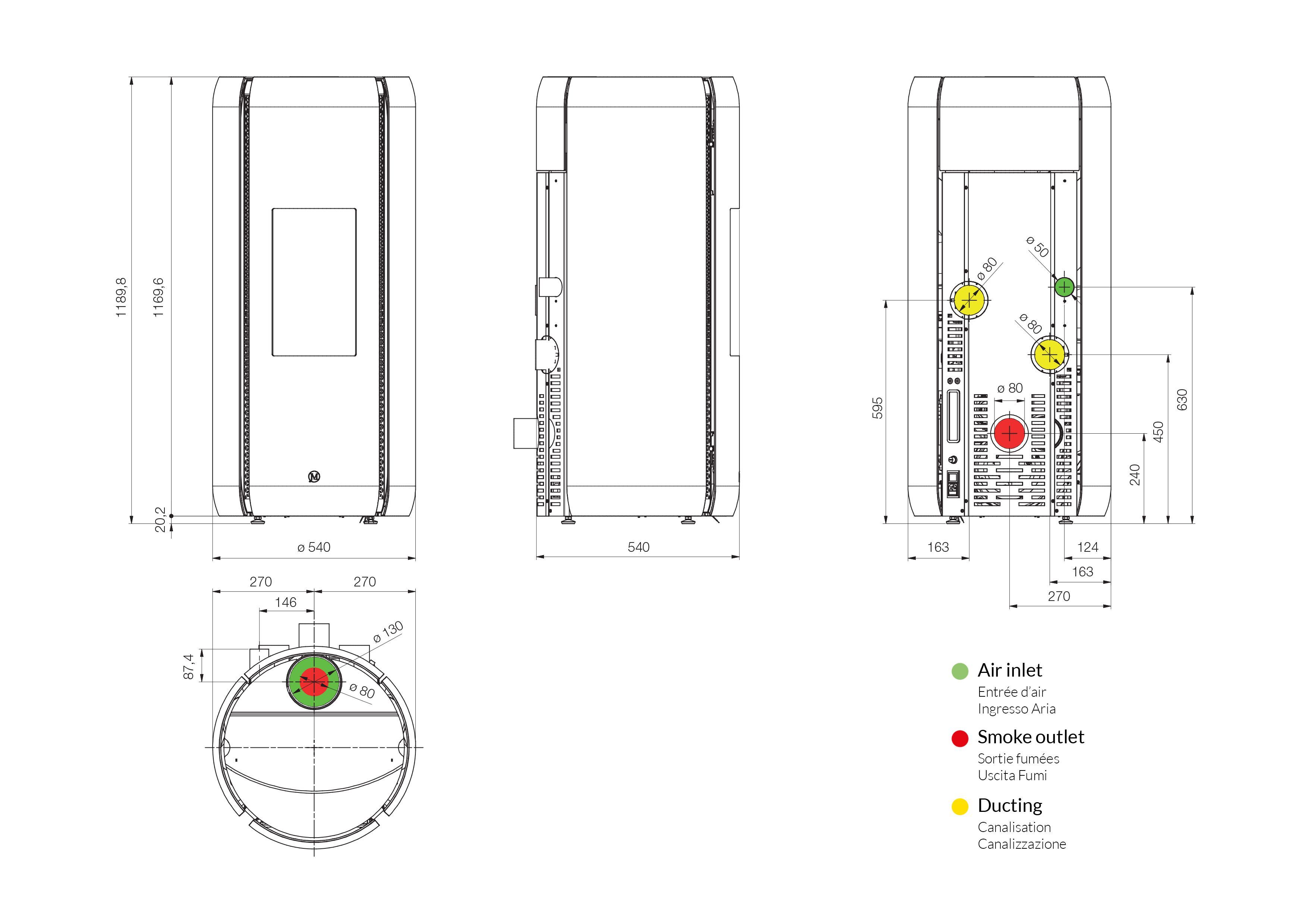 Пеллетная печь с Wi-Fi класса A+ Jolly Mec воздушные системы ARCH-00134610 - Вид №3
