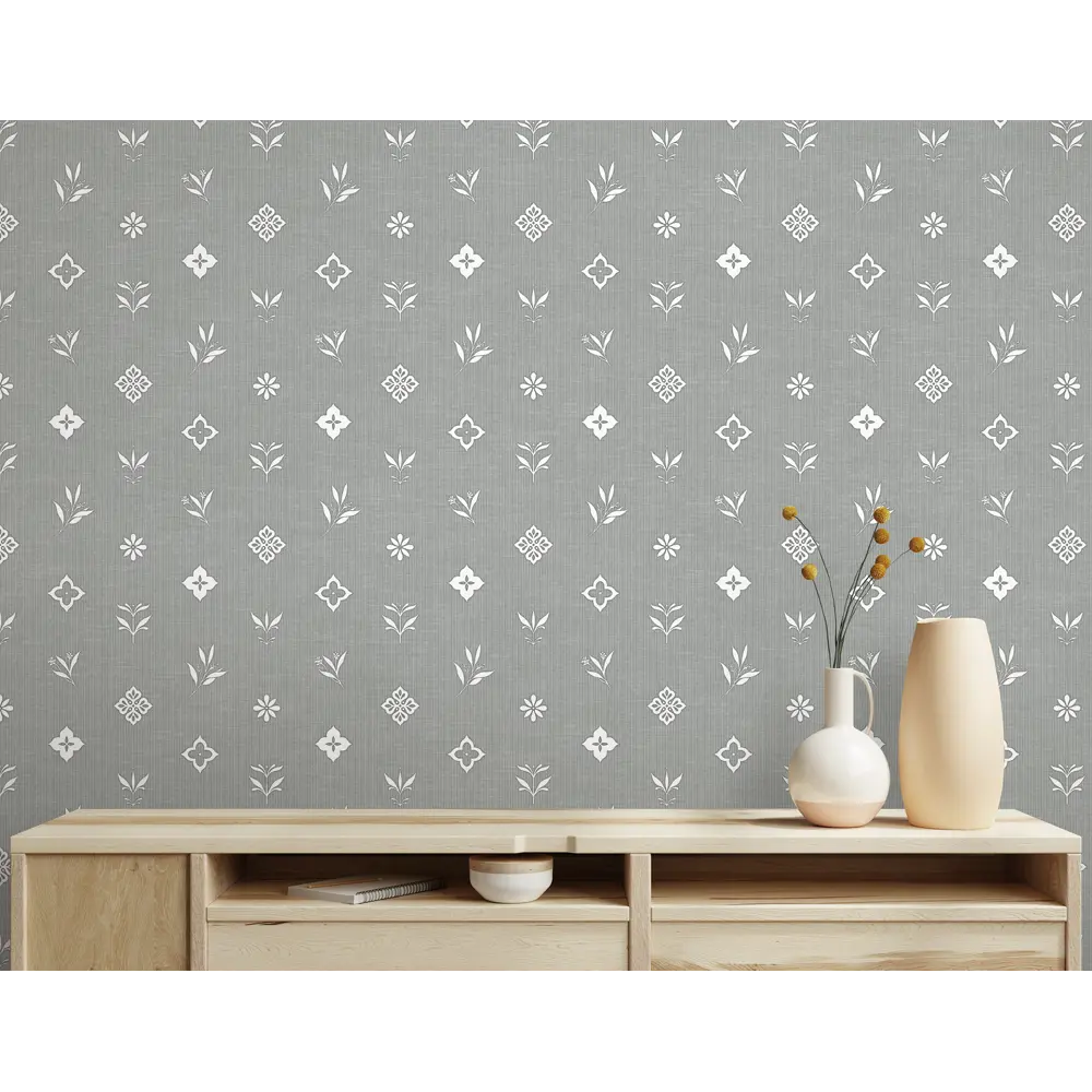 Victoria Stenova Monogramm - Флизелиновые обои с абстрактным узором в зеленых тонах 89425457 STLM-1573810 - Вид №4