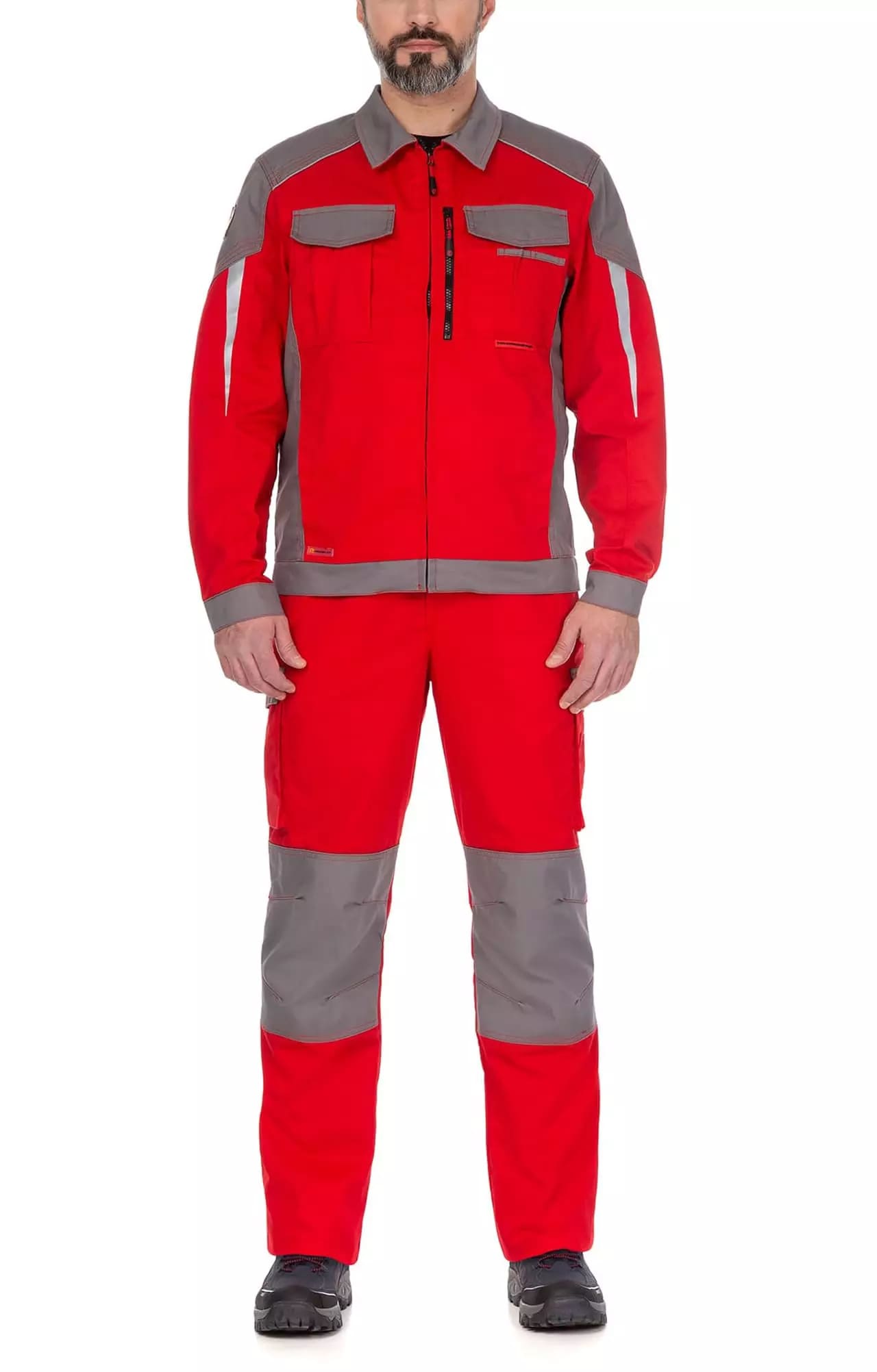 64648 Костюм  NEW 2 красный с серым STATUS  Летняя спецодежда  размер 64-66/170-176  - Вид №16