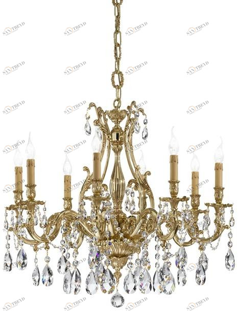 Possoni Illuminazione Люстра из французского золота с кристаллами swarovski® Versailles 093/8-sw/g