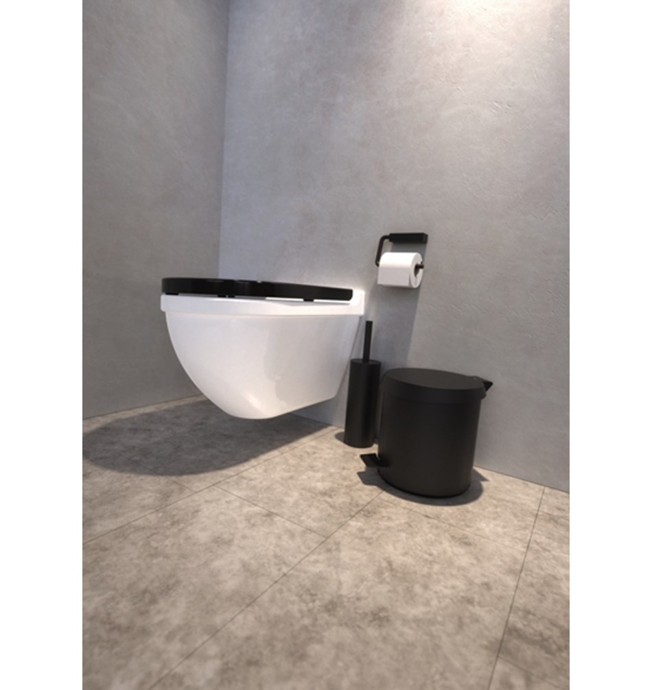 FROST Ершик для унитаза 3, напольный » черный Нержавеющая сталь Черный Q302236575  - Вид №3