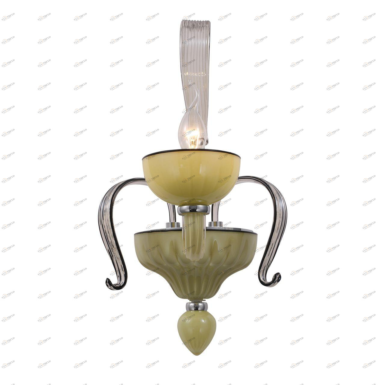 Бра ST Luce Smooth SL758.091.01 ST LUCE ОРИГИНАЛЬНЫЕ, СВЕЧА, ФЛОРИСТИКА 079101 Желтый;хром 