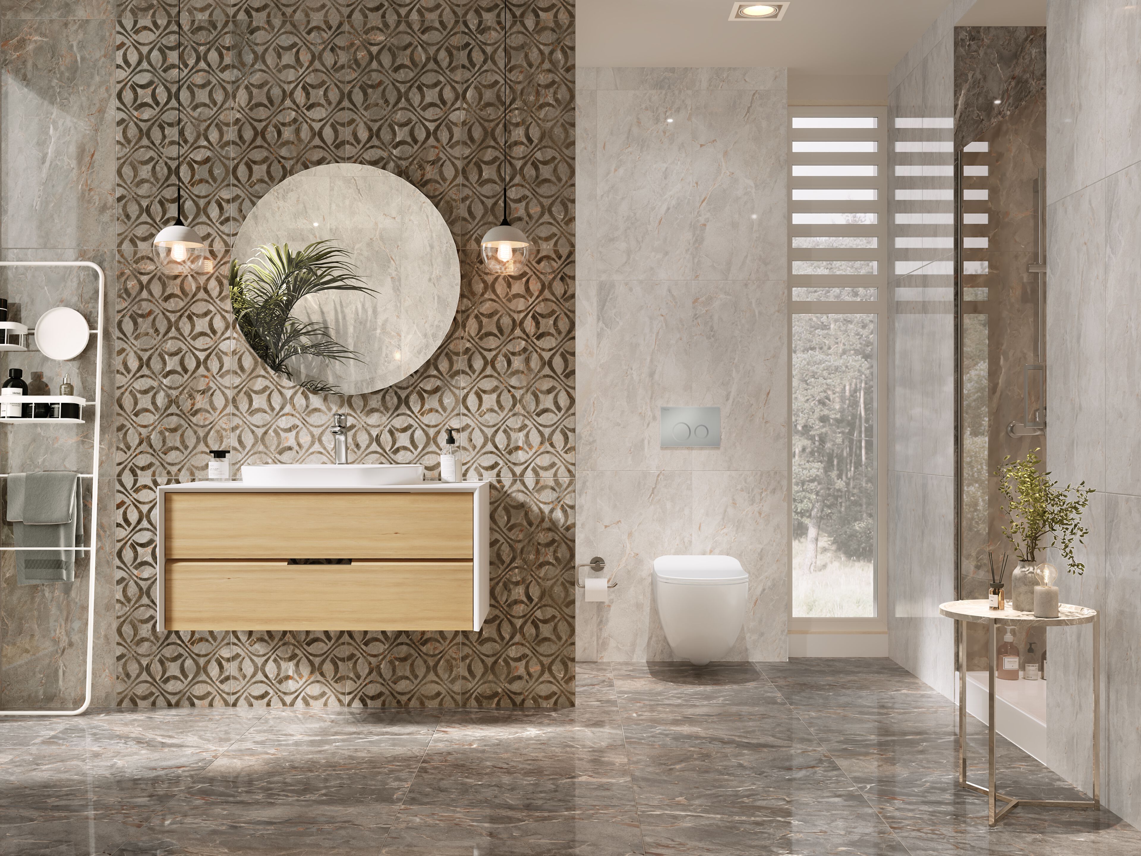 Пол / керамогранит с мраморным эффектом Kaleseramik ванная комната ARCH-00120324