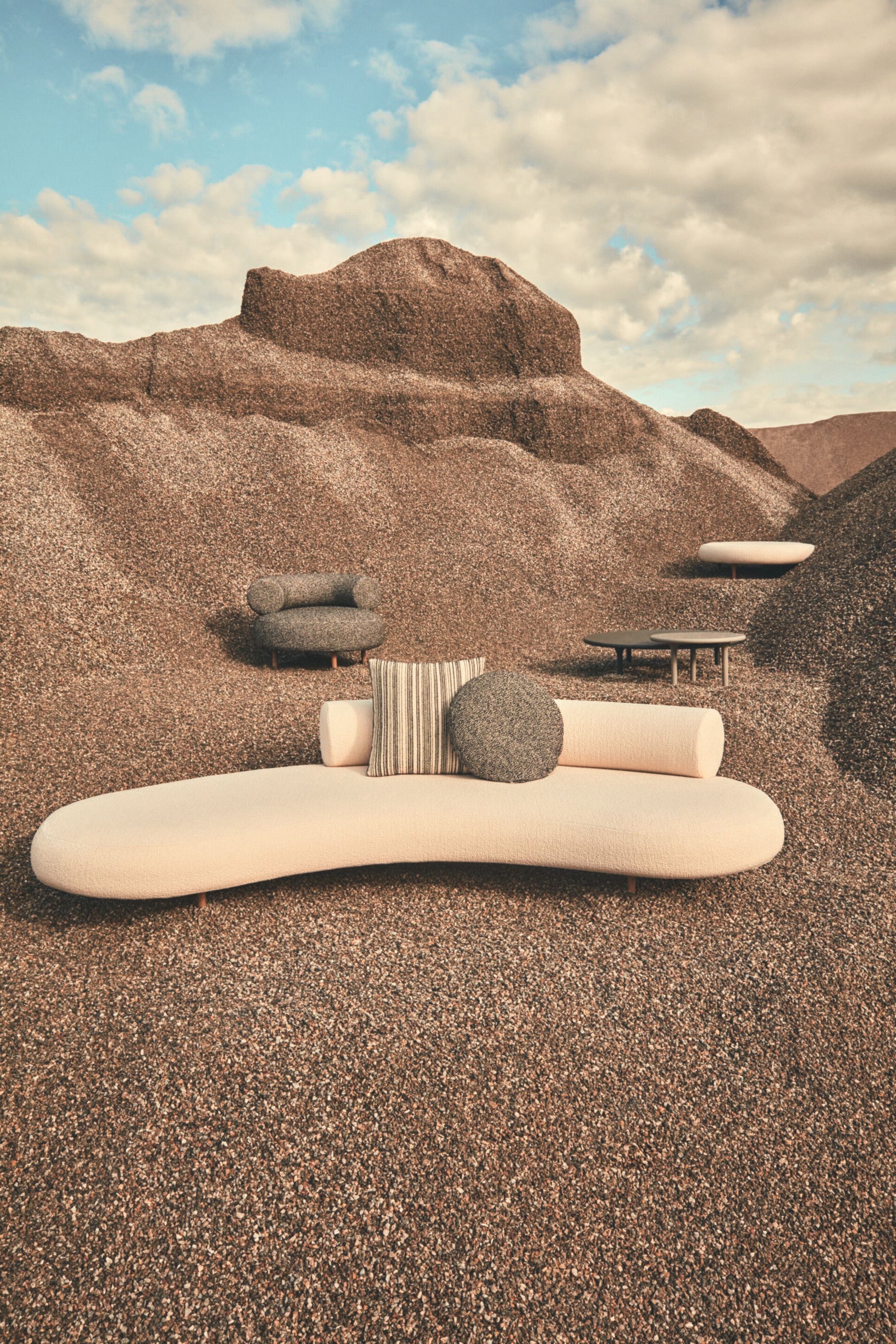 Ткань круглый сад пуфик DE PADOVA Honoré Outdoor ARCH-00068626 - Вид №1