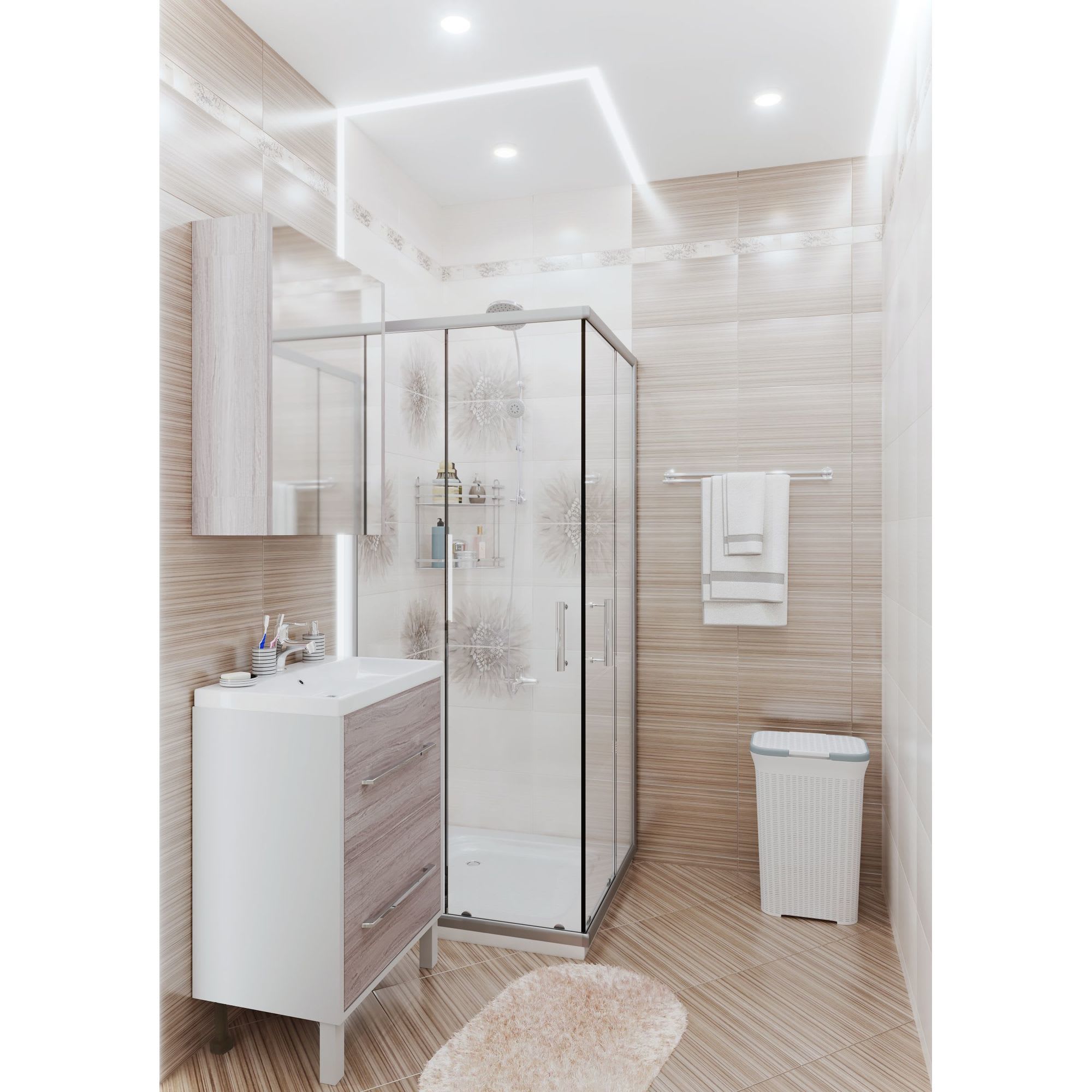 18527193 Шкаф зеркальный « 60» цвет бежевый Экко Santreyd  - Вид №2