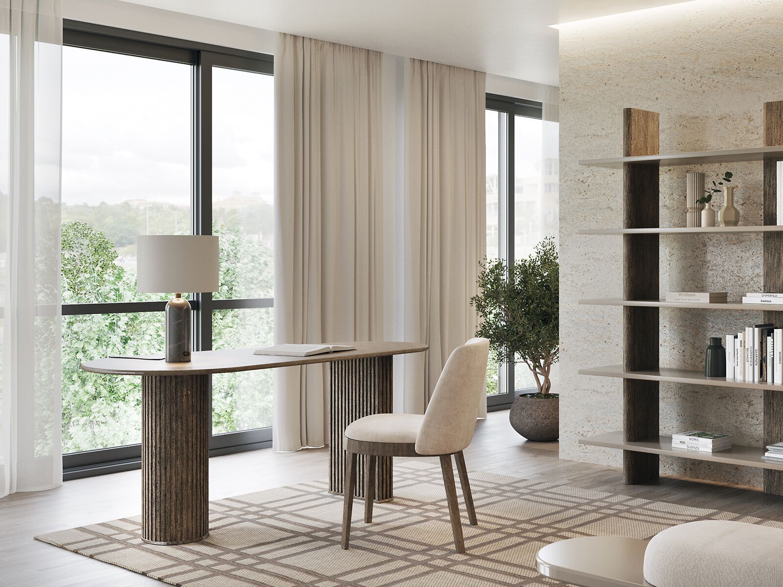 Мягкий стул из ткани ANA ROQUE INTERIORS ARCH-00149660 - Вид №1