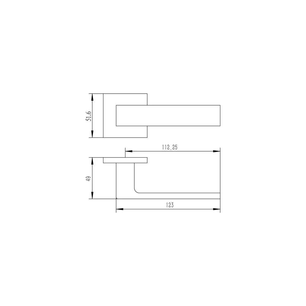 Дверная ручка на розетке Edson EDS-25-Q2 без запирания цвет белый STLM-2111691 - Вид №4