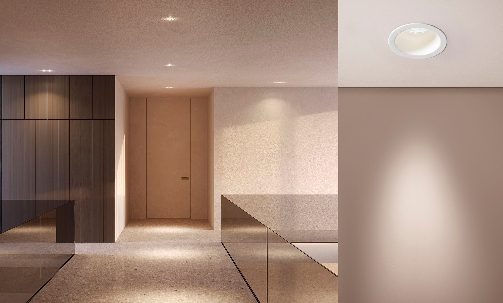 Заливка формы алюминиевый утопленный светодиодный прожектор Panzeri Eddie ARCH-00058291 - Вид №4