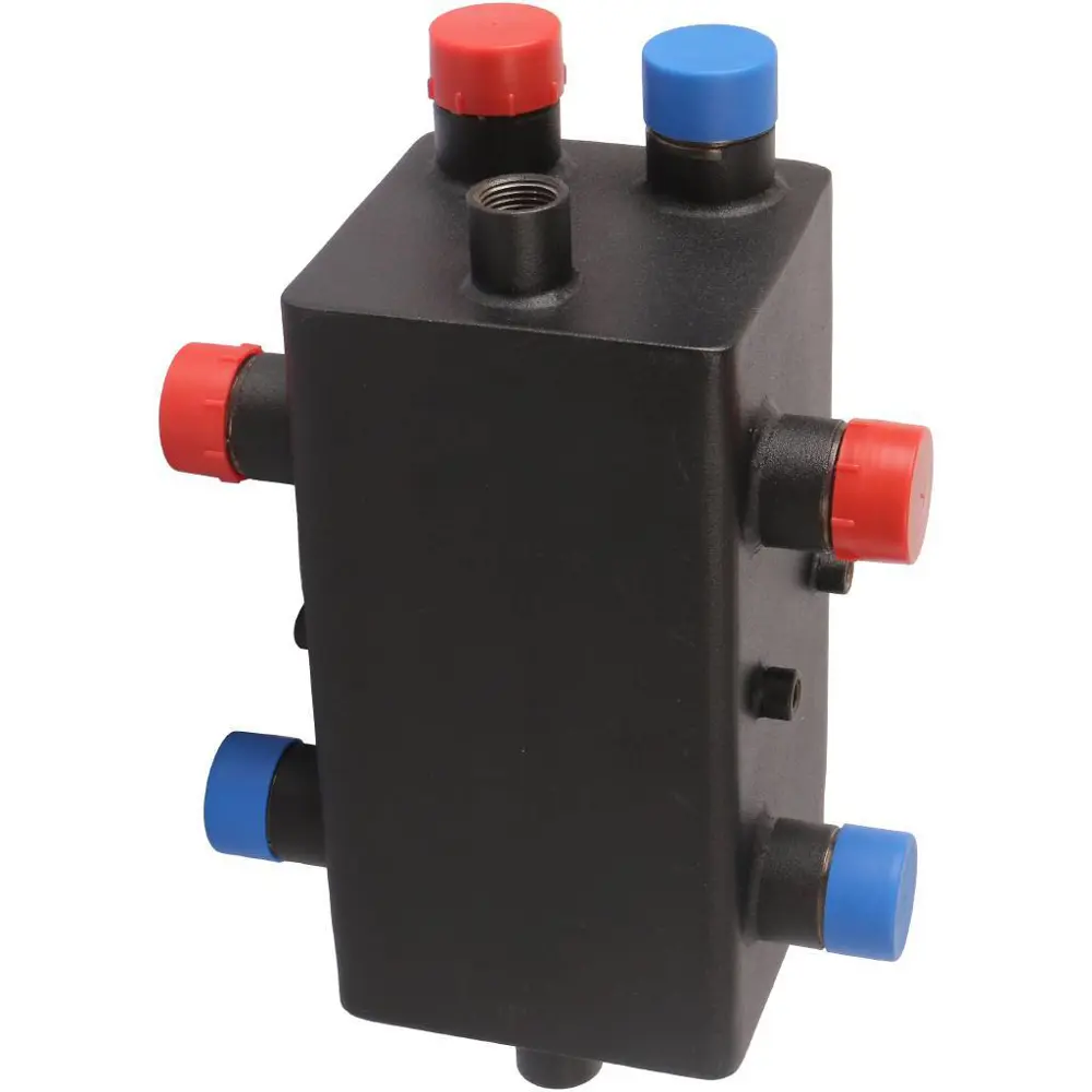 Коллектор распределительный Rommer 2 контура 1" стальной с гидроразделителем 87474648 STLM-0809039