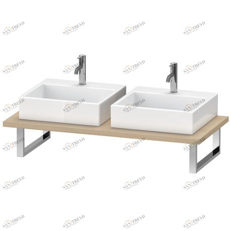 LC105C07171 Консоль для накладной и встраиваемой сверху раковины компакт, Толщина консоли 30 мм L-Cube #LC105C 480 мм Средиземноморский дуб Duravit