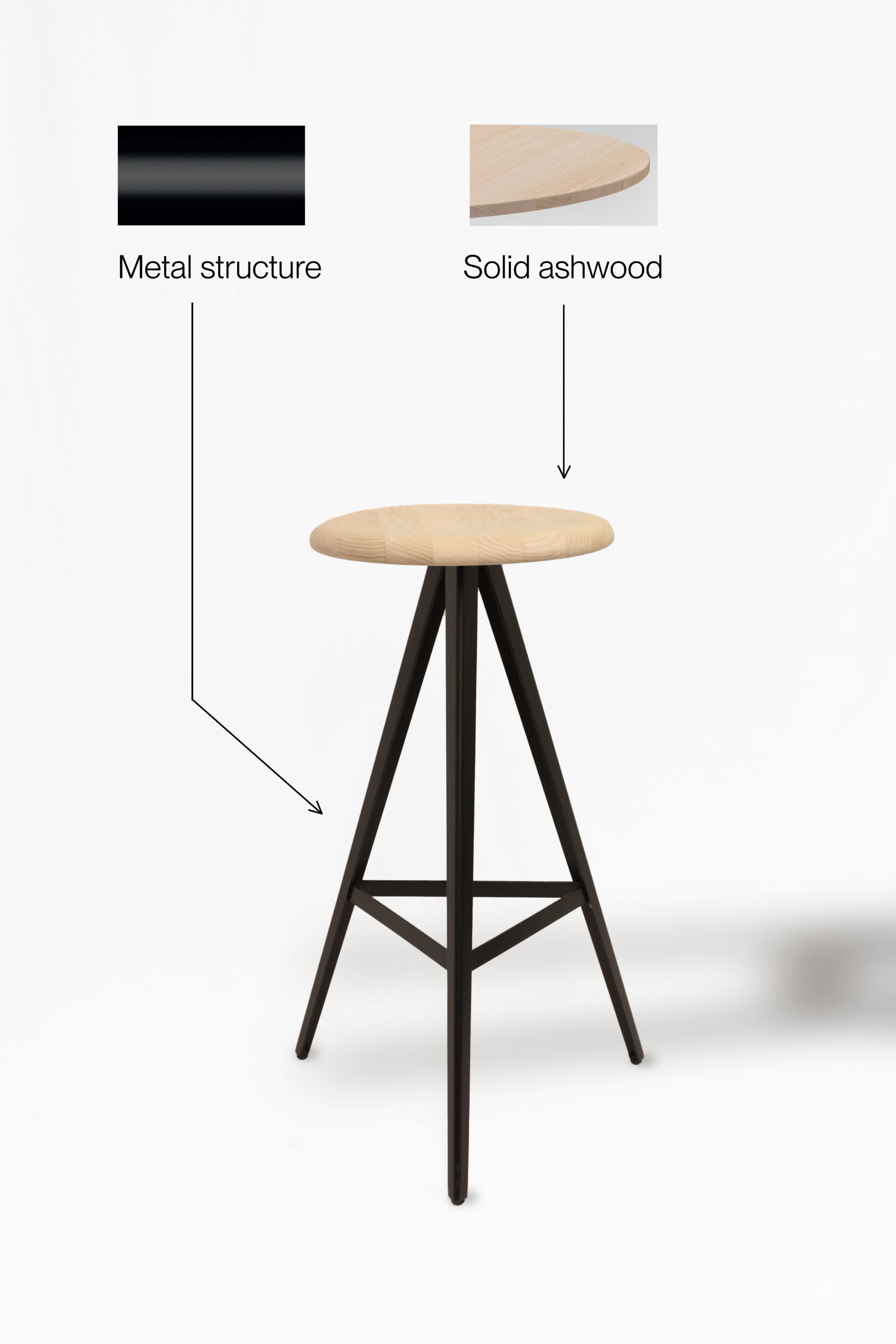 Деревянный барный стул с подставкой для ног TrabA' TrabA ' - Limited Edition ARCH-00038279 - Вид №3
