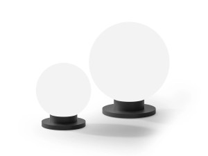 Светодиодная настольная лампа из дутого стекла