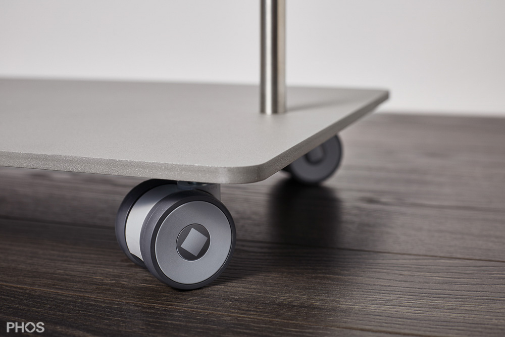 GW1K Тележка для одежды Twin Pur small с платяной штангой, основание: серое. PHOS  - Вид №2